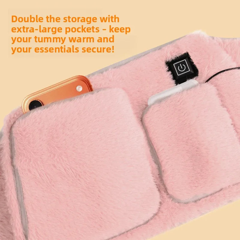 3-Level Electric Graphene Heating Pad for Uterine and Waist Support, USB Rechargeable Abdominal Warmer
