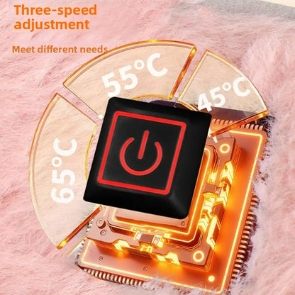 3-Level Electric Graphene Heating Pad for Uterine and Waist Support, USB Rechargeable Abdominal Warmer